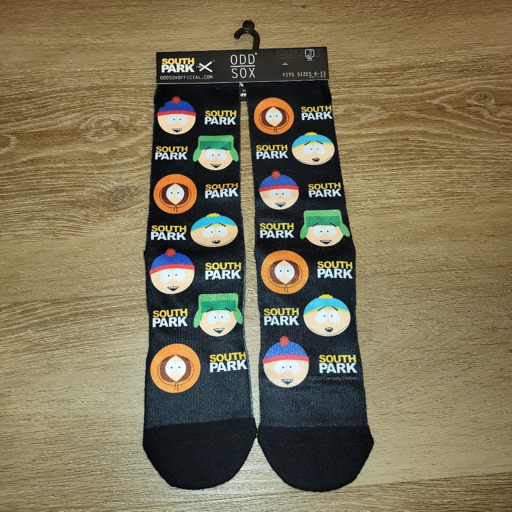 Odd Sox South Park Cartman Stan Kyle Kenny Crew Socks Size 6-13 New w small Snag